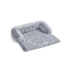 95 x 85 x 16 cm FluffyHug Dog Sofa Bed Grey Ombré