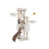 Cat Tree for Large Cats Cream White and Beige