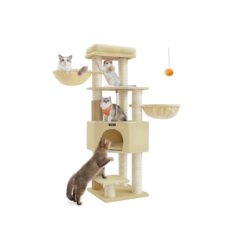 Cat Tree for Large Cats Sand Beige and Beige