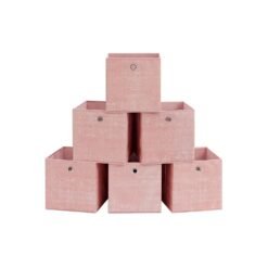 Set of 6 Non-Woven Fabric Box with Handle