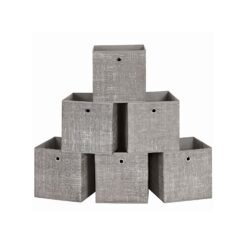 Set of 6 Non-Woven Fabric Box with Handle