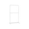 Double-Rod Clothes Rail on Wheels White