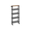 5-Shelf Trolley Rustic Brown and Black