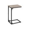 C-Shaped Side Table Heather Greige and Black
