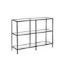 3 Shelves Hallway Table Pearl Black