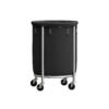Round Laundry Hamper with Steel Frame and Removable Bag