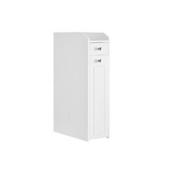 Small Bathroom Cabinet Slim Bathroom Storage Unit White
