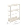3-Tier Slim Side Table Cream White
