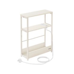 3-Tier Slim Side Table Cream White
