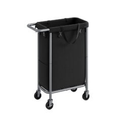90L Laundry Basket on Wheels Ink Black