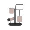 Jewellery Stand with 4 Hanging Rods Ink Black