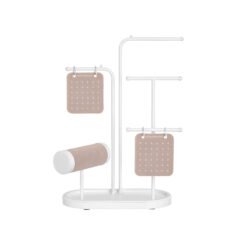 Jewellery Stand with 4 Hanging Rods Cloud White