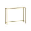 Console Table Pale Gold and Transparent
