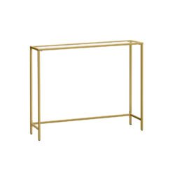 Console Table Pale Gold and Transparent