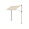 300 x 120 cm Manual Retractable Awning for Balcony Beige