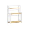 3-Tier Countertop Spice Rack with Bamboo Frame Natural Oak