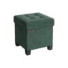 38 x 38 cm Foldable Storage Ottoman with Feet Retro Green