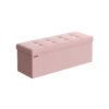 38 x 110 x 38 cm Foldable Small Storage Ottoman Jelly Pink
