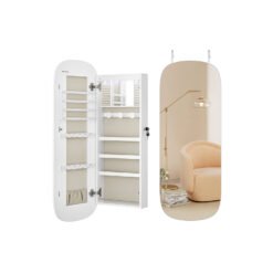 LED Mirror Jewellery Cabinet Wall/Door Mounted