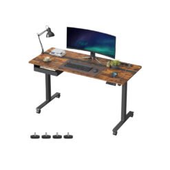 Height Adjustable Electric Standing Desk, 60 x 140 cm Desktop