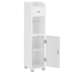 Small Bathroom Storage Cabinet with Toilet Paper Holder