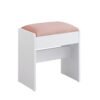 Makeup Stool Matte White and Jelly Pink