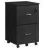 2-Drawer File Cabinet, Locking Filing Cabinet for Home Office Black