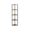 5-Tier Corner Shelf 38.3 x 27 x 139 cm Toolless Assembly