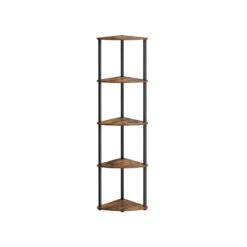 5-Tier Corner Shelf 38.3 x 27 x 139 cm Toolless Assembly