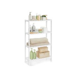Bamboo Storage Shelf 4-Tier Shelving Unit 26 x 60 x 100 cm