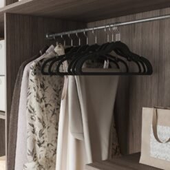 Velvet Hangers 50 Pack, Non-Slip Clothes Hangers, Suit Hangers with Shoulder Notches