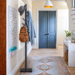 Wood Hat and Coat Stand, Beige