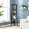 VASAGLE Corner Shelf Unit, 5-Tier Corner Shelf, Ladder Shelf for Living Room