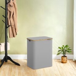 Laundry Basket with Lid, 2-Section Large Laundry Hamper, 130 L