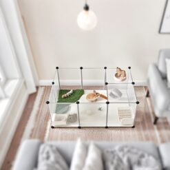 Pet Playpen, Pet Fence Indoor, Modular Animal Pen with Floor,