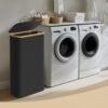 Laundry Basket with Lid, Slim Laundry Hamper, 65 L