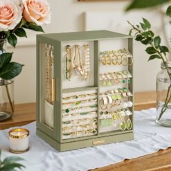 Jewellery Box 360° Rotating, Jewellery Storage Case with 5 Drawers, Jewellery Organizer