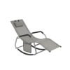 Outdoor Lounger Recliner with Anti-Tipping Stops Dove Grey