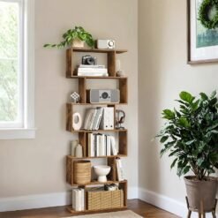 Bookshelf, 6-Tier Bookcase, Room Divider