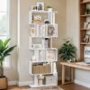 Bookshelf, 6-Tier Bookcase, Room Divider