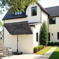 Patio Parasol, 1.8 x 1.25 m, Outdoor Umbrella