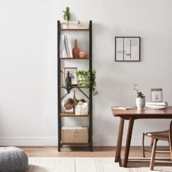 5-Tier Storage Shelf, Freestanding Bookcase for Home Office, Living Room