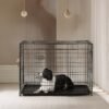 Metal Dog Crate, Foldable Dog Kennel with Removable Tray, XL