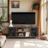 TV Stand for TV up to 60 Inches, TV Cabinet with Open Shelves, TV Console for Living Room