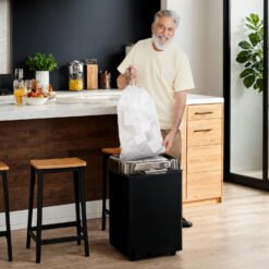 Drawstring Trash Bags, 120-Piece Heavy-Duty Pre-Separated Bin Liners, for Kitchen Waste, 4-5.3 Gallon, White