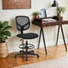 Drafting Stool Chair, High Office Chair, Ergonomic Painting Chair with Adjustable Footrest