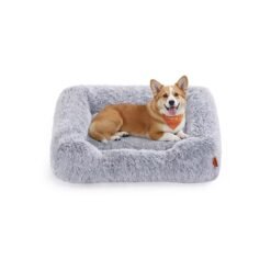 Dog Bed 91 x 68 x 18 cm with Soft Padding Grey Ombré