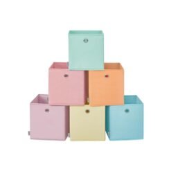 Set of 6 Storage Cubes 26 x 26 x 28 cm Fit Cube Storage Unit
