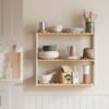 Bamboo Shelving Unit, Bamboo Bathroom Shelf, Wall-Mounted or Free Standing
