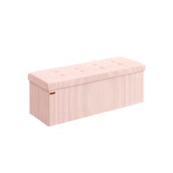 Foldable storage ottoman bench with foot rest
